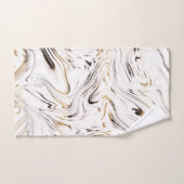 液体金ゴールドシルバー黒大理石#1 バスタオルセット (ハンドタオル)