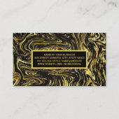 液体金ゴールドパターンの背景 名刺 (裏面)