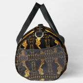 液体金ゴールドブラックモノクロアクエンポンクリスチャン ダッフルバッグ (右)