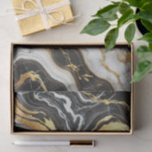 液体金ゴールド白黒マーブルルックグラム結婚ズ 薄葉紙 (ギフト)