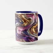 液体金大理石モーニングコーヒーマグカップ 美意識高揚 マグカップ (正面右)