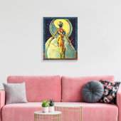 液体金属エイリアン抽象芸術天文学 キャンバスプリント (インサイチュ (リビング))