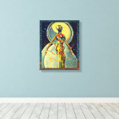 液体金属エイリアン抽象芸術天文学 キャンバスプリント (インサイチュ (ウッドフロア))