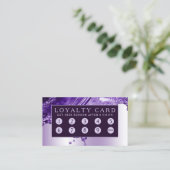 液体金属パープルロイヤリティカード 名刺 (スタンド正面)