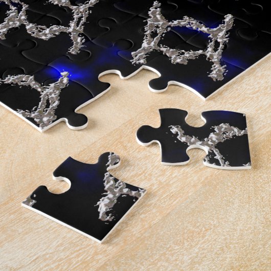 液体金属金ゴールドとマンデラ銀 ジグソーパズル (側面)