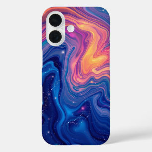 液体銀河系:催眠用抽象芸術 iPhone 16ケース