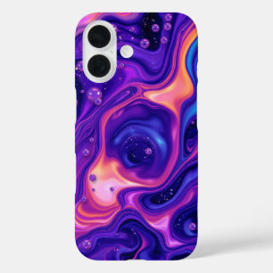 液体銀河系：催眠用抽象芸術 iPhone 16ケース
