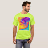 液体鮮やかアートフロー Tシャツ (正面フル)