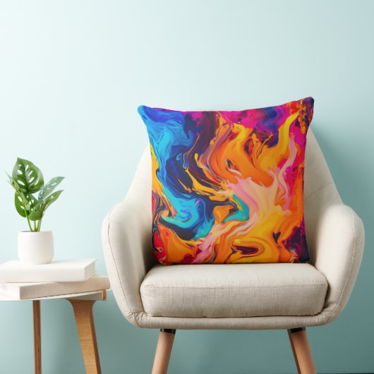 液体鮮やかアートワーク クッション (椅子)