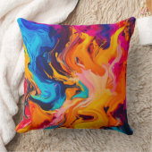 液体鮮やかアートワーク クッション (ブランケット)