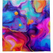 液体鮮やかアートワーク シャワーカーテン (正面)