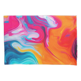 液体鮮やかアートワーク 枕カバー