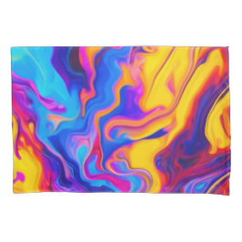液体鮮やかアートワーク 枕カバー