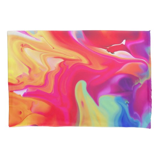 液体鮮やかアートワーク 枕カバー (正面)