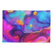 液体鮮やかアートワーク 枕カバー (裏面)