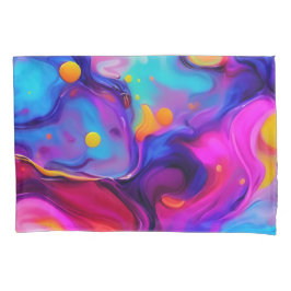 液体鮮やかアートワーク 枕カバー