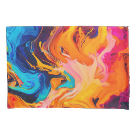 液体鮮やかアートワーク 枕カバー