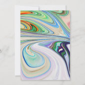 液体鮮やか大理石50と素晴らしい誕生日 招待状 (裏面)