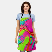 液体鮮やか絵を描 エプロン (着用した状態)