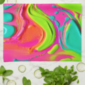液体鮮やか絵を描 キッチンタオル (折り畳み)