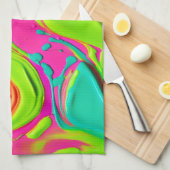 液体鮮やか絵を描 キッチンタオル (四つ折り)