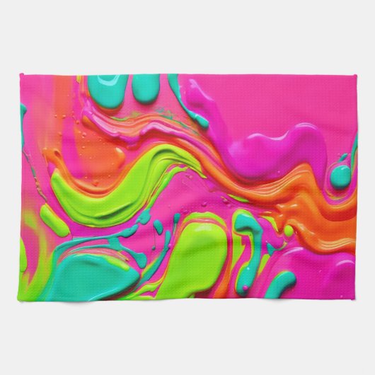 液体鮮やか絵を描 キッチンタオル (横)