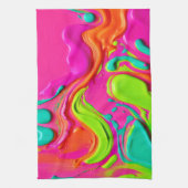 液体鮮やか絵を描 キッチンタオル (縦)