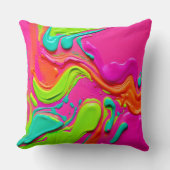 液体鮮やか絵を描 クッション (正面)