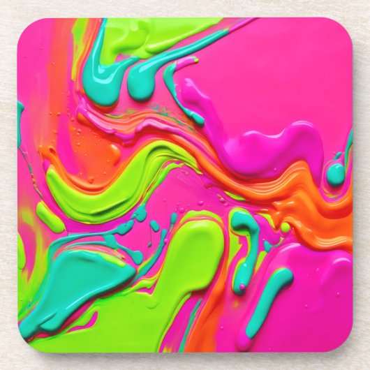 液体鮮やか絵を描 コースター (正面)