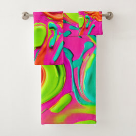 液体鮮やか絵を描 バスタオルセット