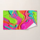 液体鮮やか絵を描 バスタオルセット (ハンドタオル)