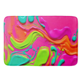 液体鮮やか絵を描 バスマット