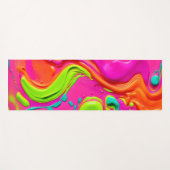 液体鮮やか絵を描 ヨガマット (正面(横))