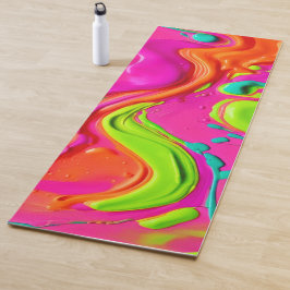 液体鮮やか絵を描 ヨガマット