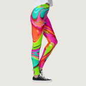 液体鮮やか絵を描 レギンス (右)