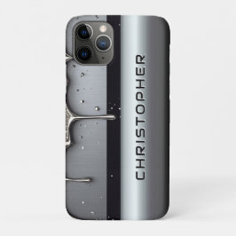 💧 液滴の名前の流れのカスタムアート iPhone 11 PROケース