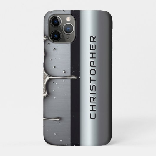 💧 液滴の名前の流れのカスタムアート Case-Mate iPhoneケース (裏)