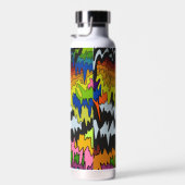 液滴溝カラフル状ストライプトリップ（幻覚体験）のような模様 ウォーターボトル (右面)