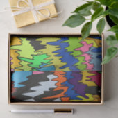 液滴溝カラフル状ストライプトリップ（幻覚体験）のような模様 薄葉紙 (ギフト)