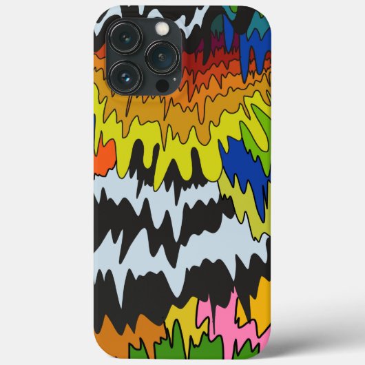 液滴溝カラフル状ストライプトリップ(幻覚体験)のような模様 Case-Mate iPhoneケース (裏面)