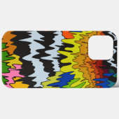 液滴溝カラフル状ストライプトリップ(幻覚体験)のような模様 Case-Mate iPhoneケース (裏面 (横))