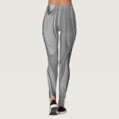 液状の白黒パターン レギンス (裏面)