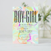 液状の虹色の性別が彼または彼女を明らかにする 招待状 (スタンド正面)