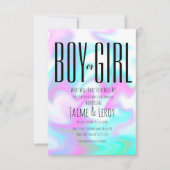 液状の虹色キャンディジェンダーが彼または彼女を明らかにする 招待状 (正面)