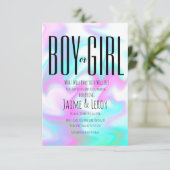 液状の虹色キャンディジェンダーが彼または彼女を明らかにする 招待状 (スタンド正面)