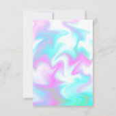 液状の虹色キャンディジェンダーが彼または彼女を明らかにする 招待状 (裏面)