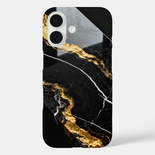 液状の金色の大理石の脈理 Case-Mate iPhoneケース (裏面)