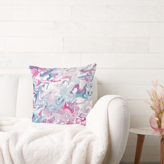 液状アクリル系流体アート装飾用クッション-抽象芸術 クッション (ソファ)