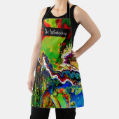 液状アクリル系鮮やかな色霜降りアートエプロン エプロン (インサイチュ)