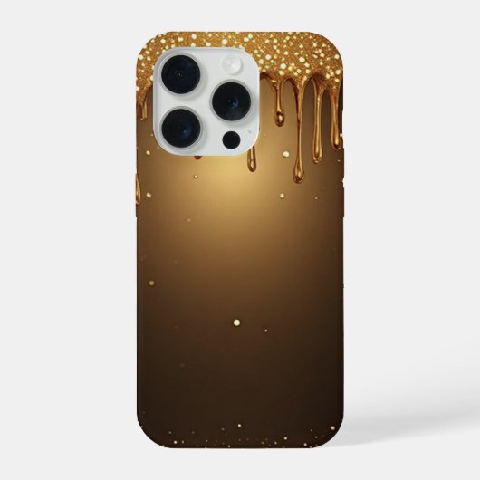 💛 液状ゴールドドリップエレガンスギラギララグジュアリー✨👑 iPhoneケース (裏面)